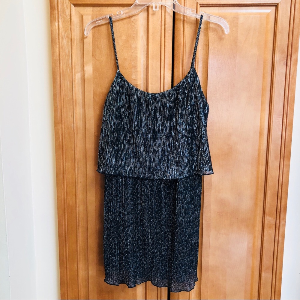 Silver Metallic Mini Dress 🔲